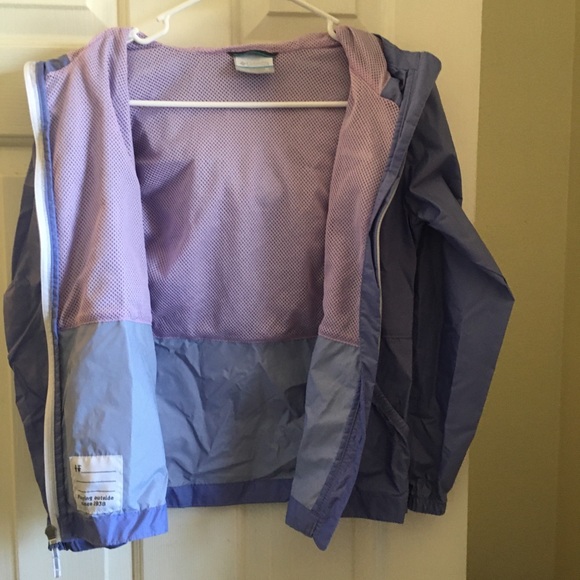 Columbia purple windbreaker jacket with hood size 10/12 - Picture 7 of 8